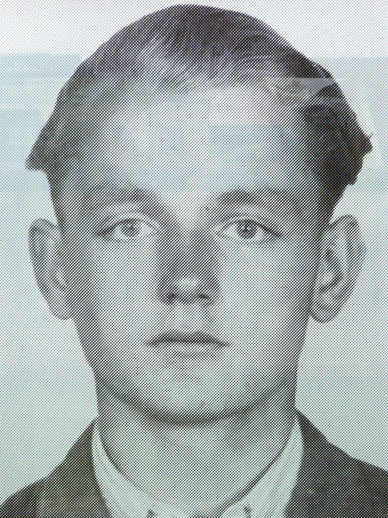 Ein Foto des Feuerwehrmanns Czeslaw Kukuczka, der am 29. März 1974 am Grenzübergang erschossen wurde.