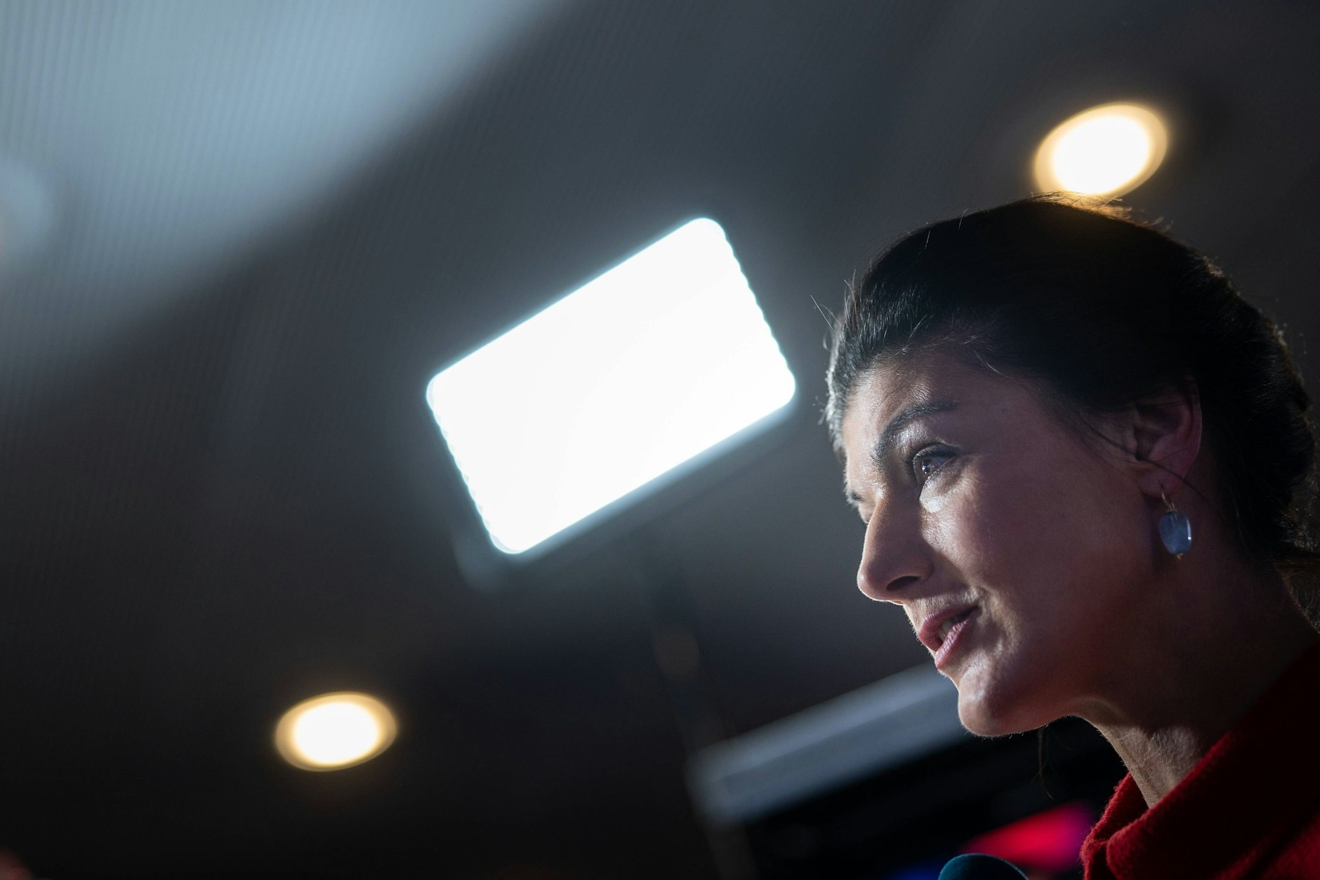 Sahra Wagenknecht auf dem Gründungsparteitag der Partei BSW – Bündnis Vernunft und Gerechtigkeit. 