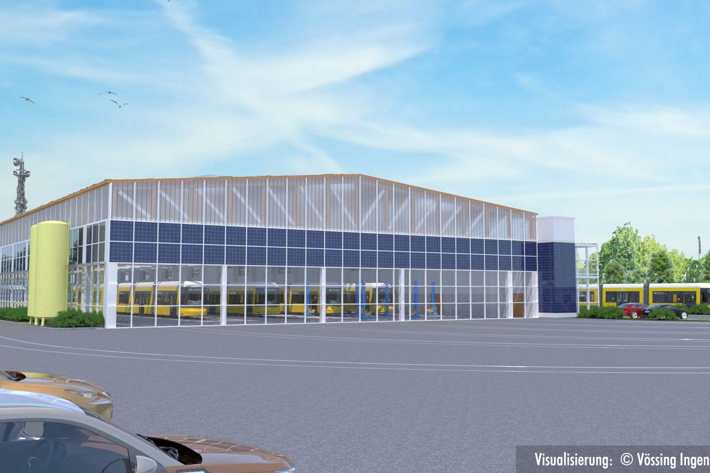 So soll der neue Betriebshof Adlershof künftig aussehen.