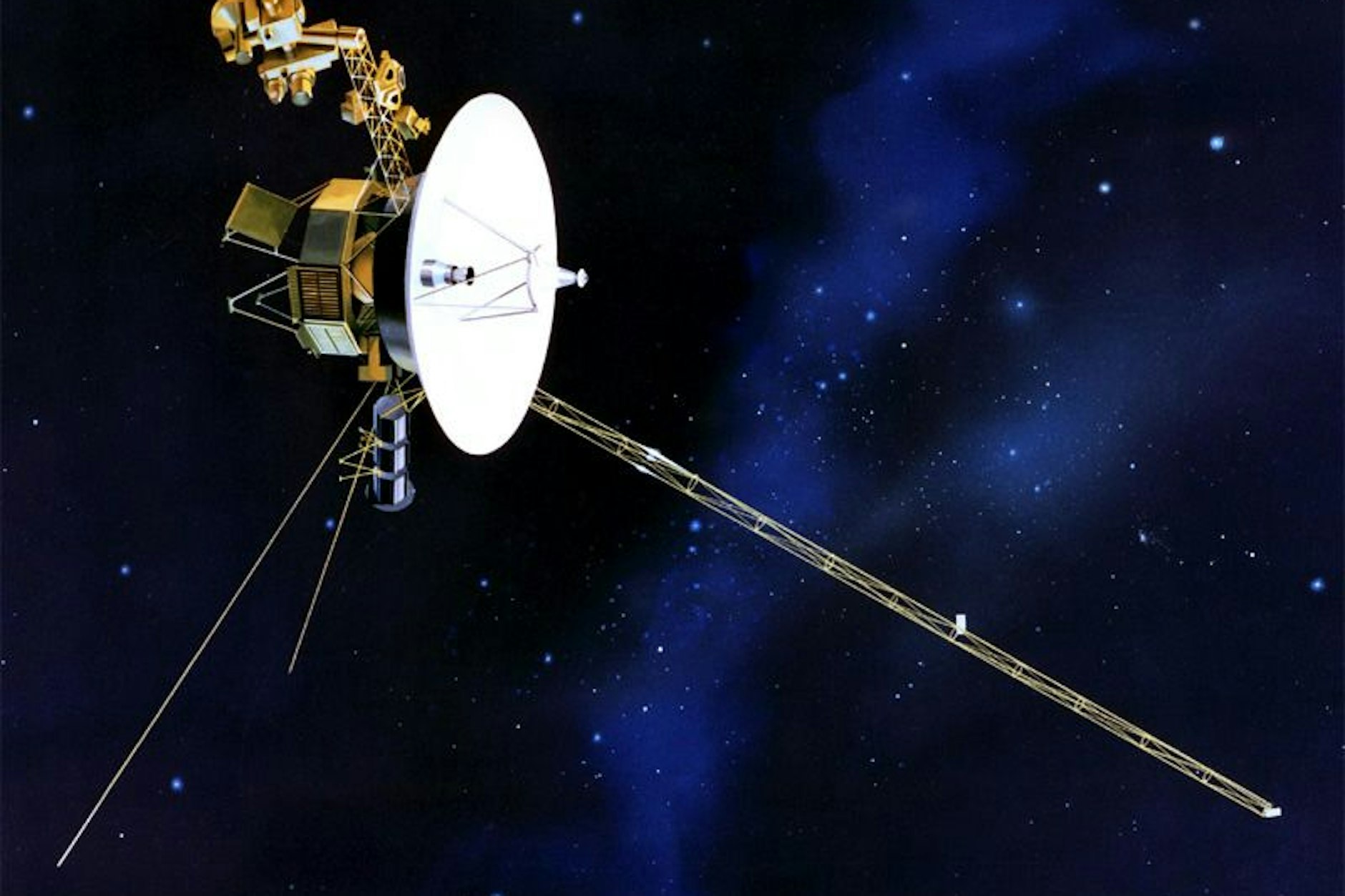 Undatierte Illustration zur amerikanischen Raumsonde „Voyager 1“.&nbsp;