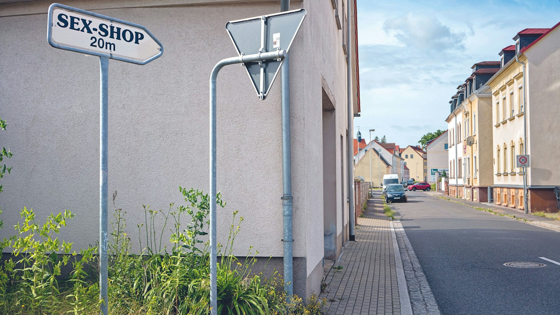 Wo der Sexshop gut ausgeschildert ist: Oschatz in Sachsen.