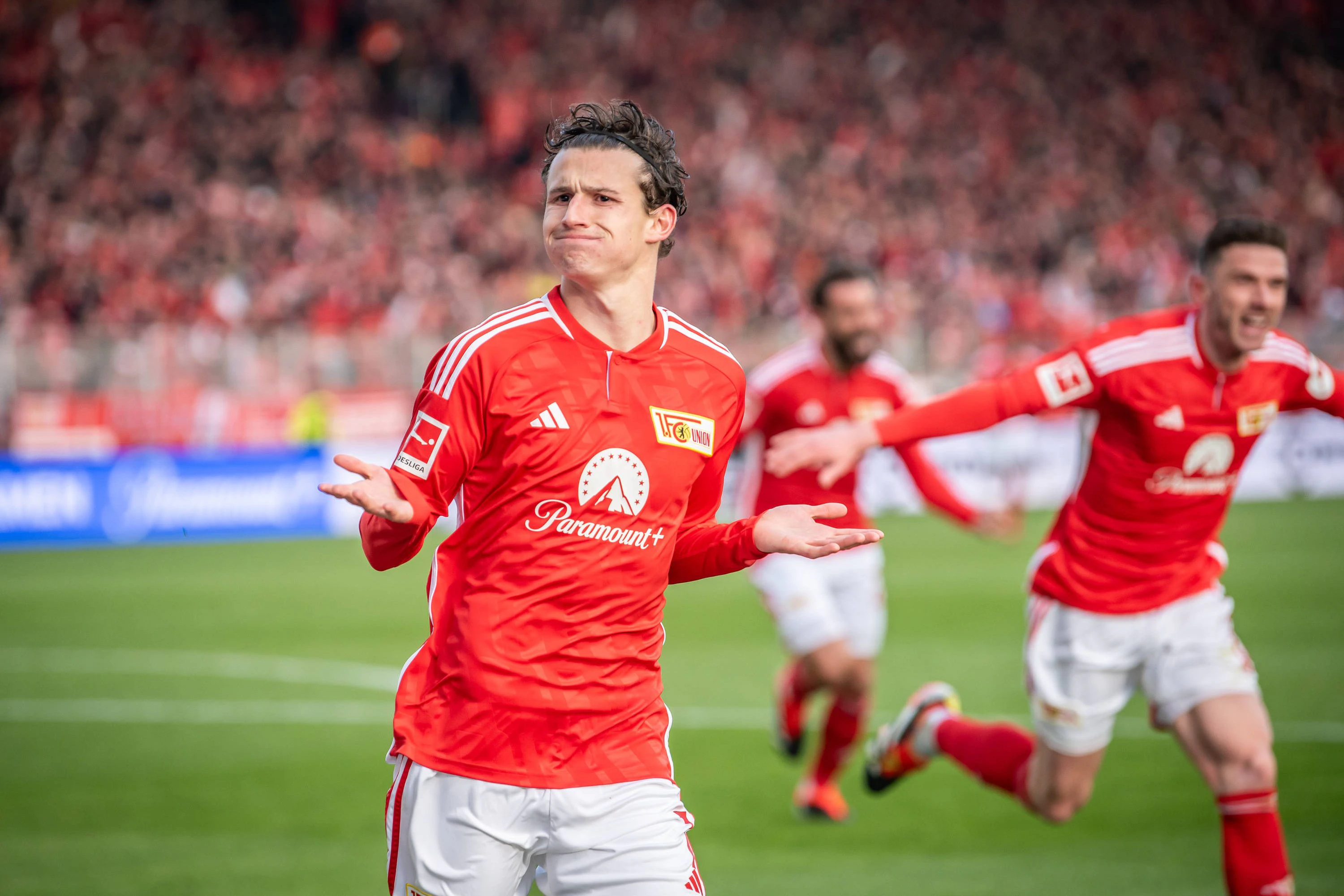 Auge gut, alles gut: US-Boy Brenden Aaronson (23) trifft für den 1. FC Union zum vorentscheidenden 2:0 gegen den SV Werder Bremen.