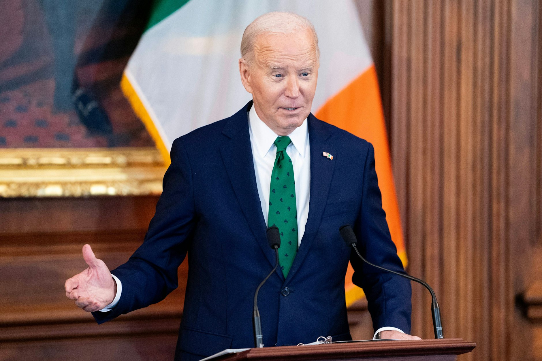 Für Präsident Joe Biden ist Trump "die größte Bedrohung für unsere Demokratie seit dem amerikanischen Bürgerkrieg".  