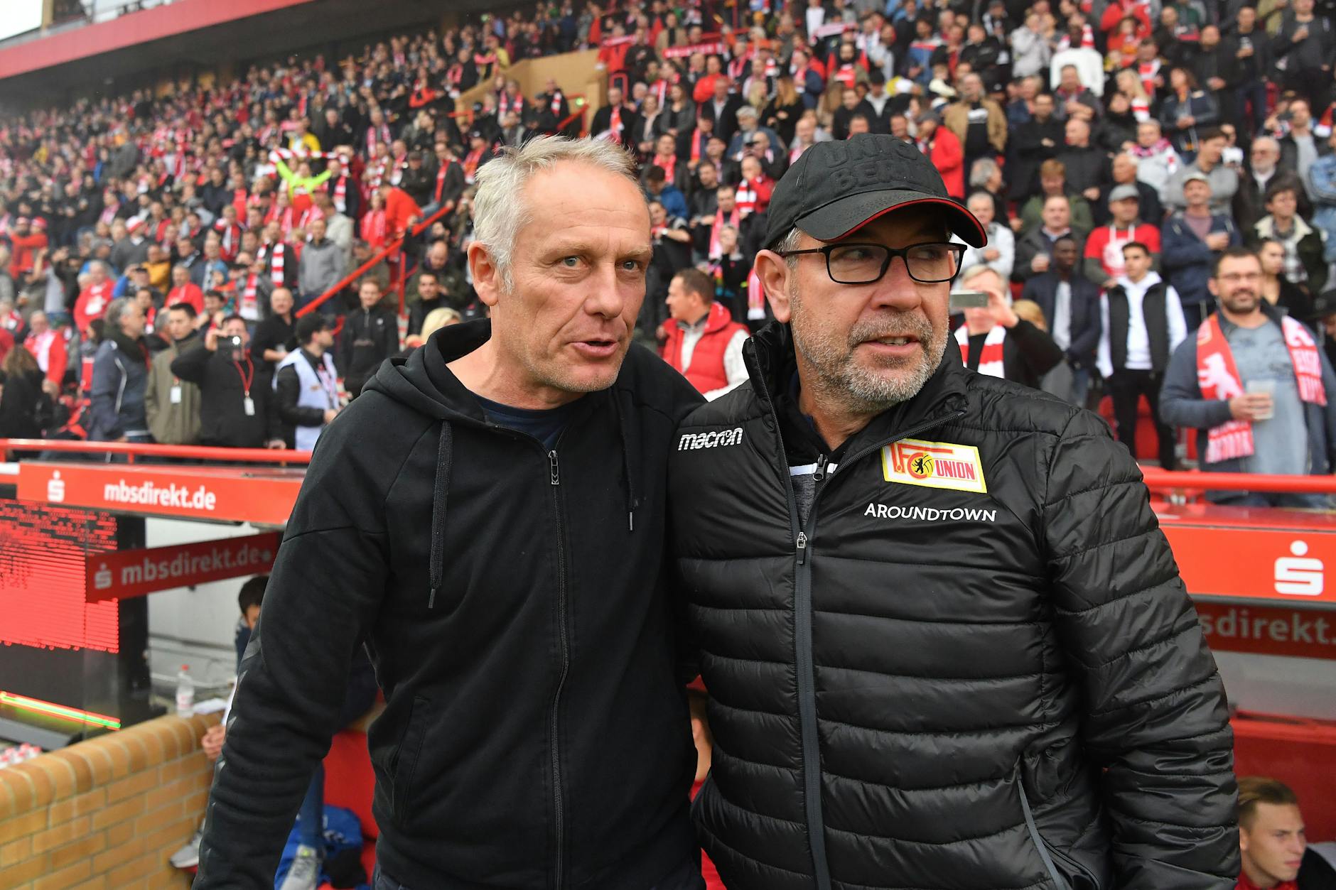 Zwei Legenden: Freiburg-Trainer Christian Streich (58) und Ex-Union-Coach Urs Fischer (58).