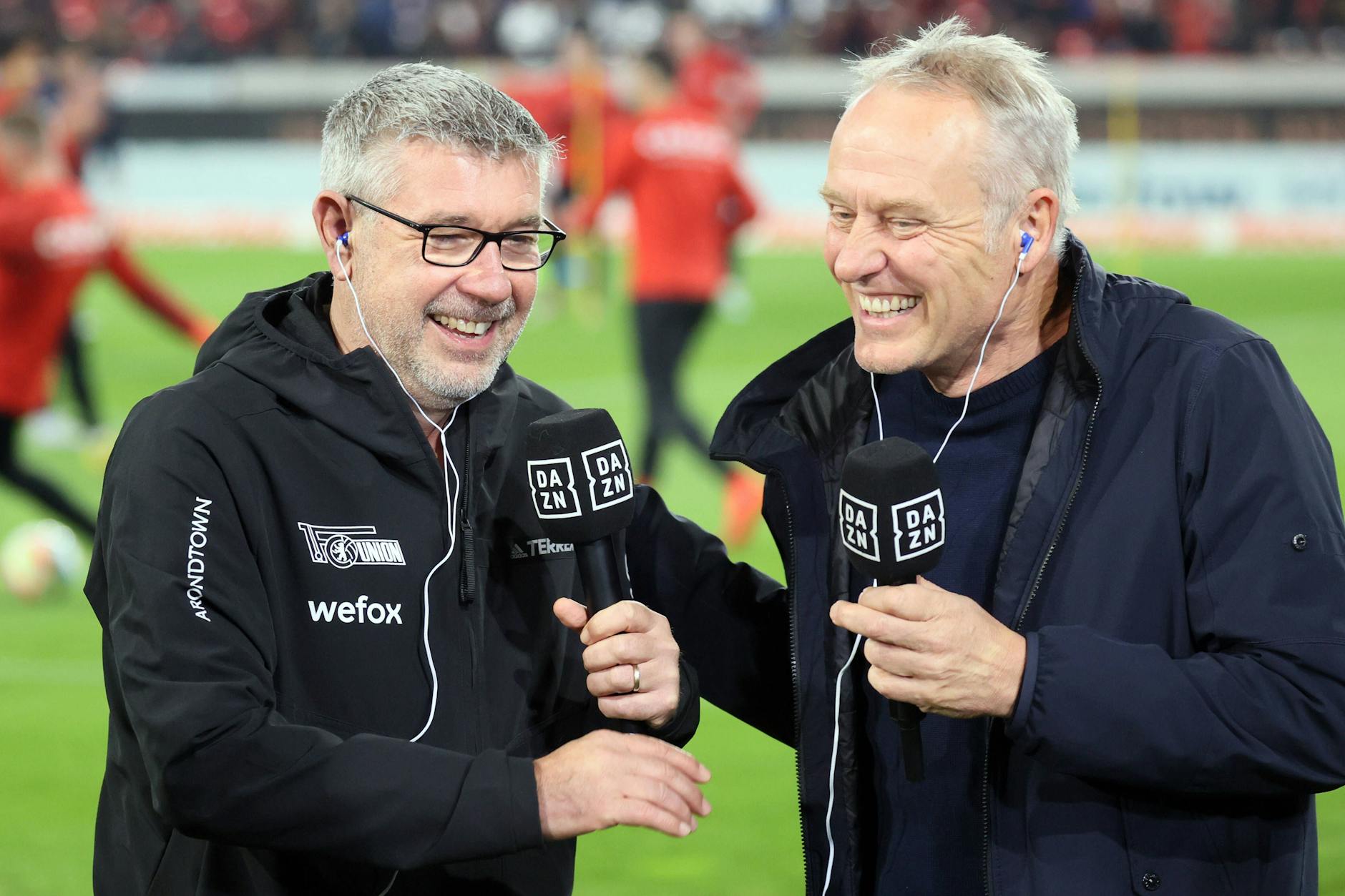Prägten beim 1. FC Union und SC Freiburg eine Ära und verstanden sich prächtig: Urs Fischer und Christian Streich (r.).