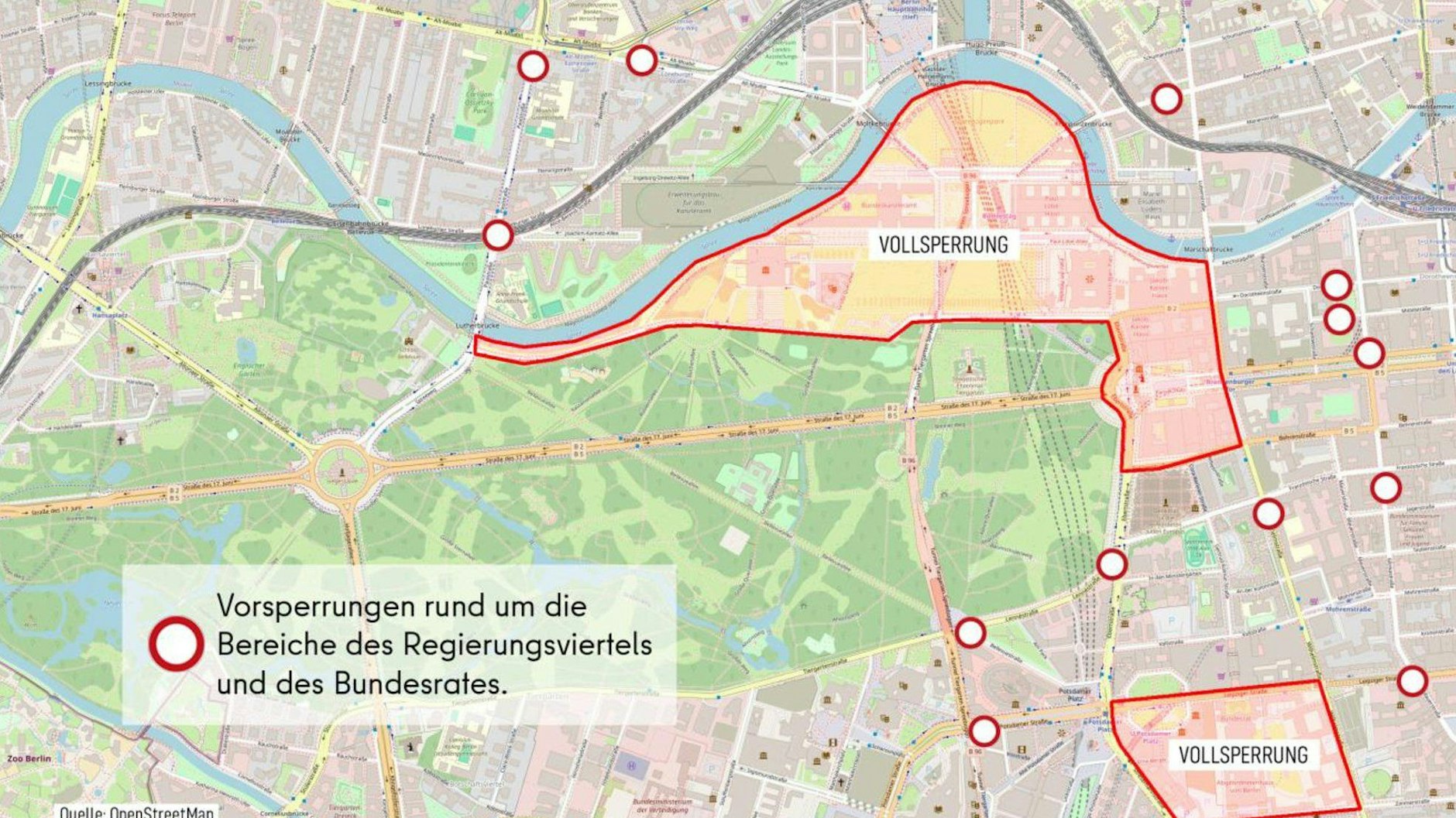 Das sind die Sperrungen im Regierungsviertel