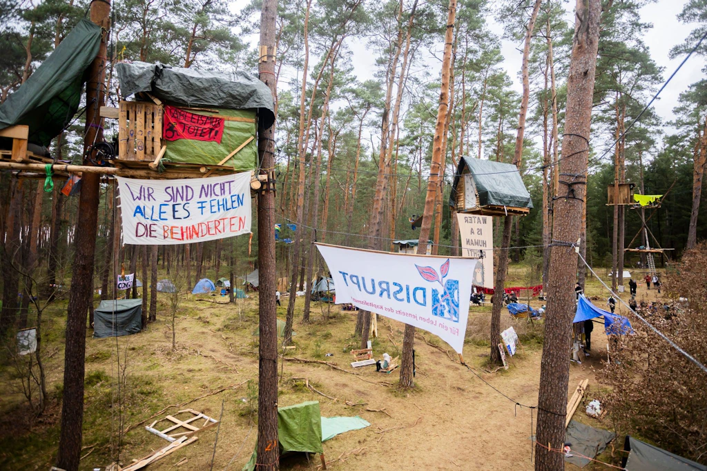 Tesla-Protestcamp: Polizei legt Beschwerde ein, Aktivisten planen neue Baumhäuser