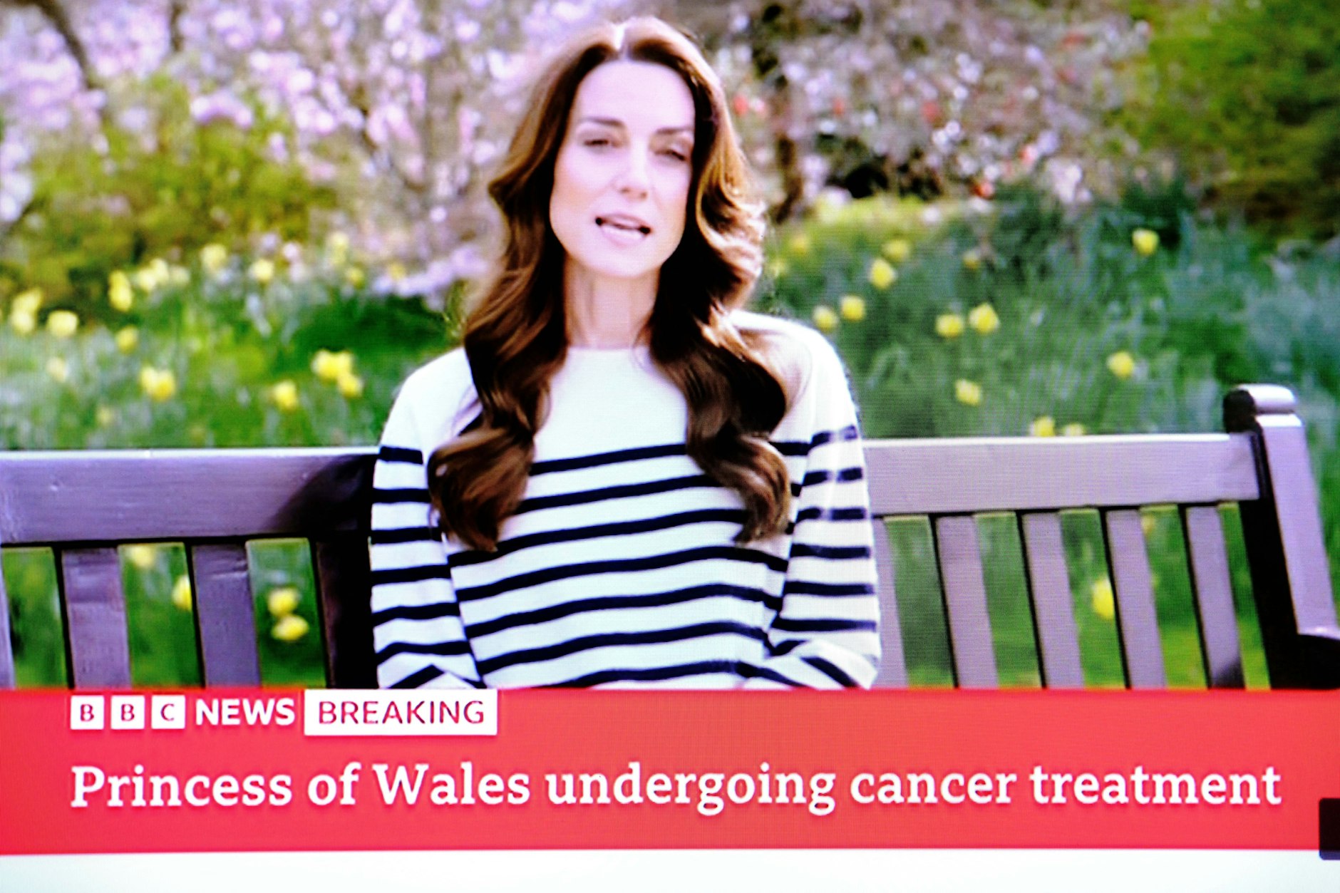 Schocknachricht aus dem Haus der britischen Royals. Bei Prinzessin Kate ist Krebs diagnostiziert worden. Die Mutter dreier Kinder muss sich nun einer Chemotherapie unterziehen. Das teilte Kate selbst in einem Video mit. Bei ihren bewegenden Worten saß sie ganz allein auf einer Gartenbank, hinter sich eine Wiese mit blühenden Blumen.&nbsp;