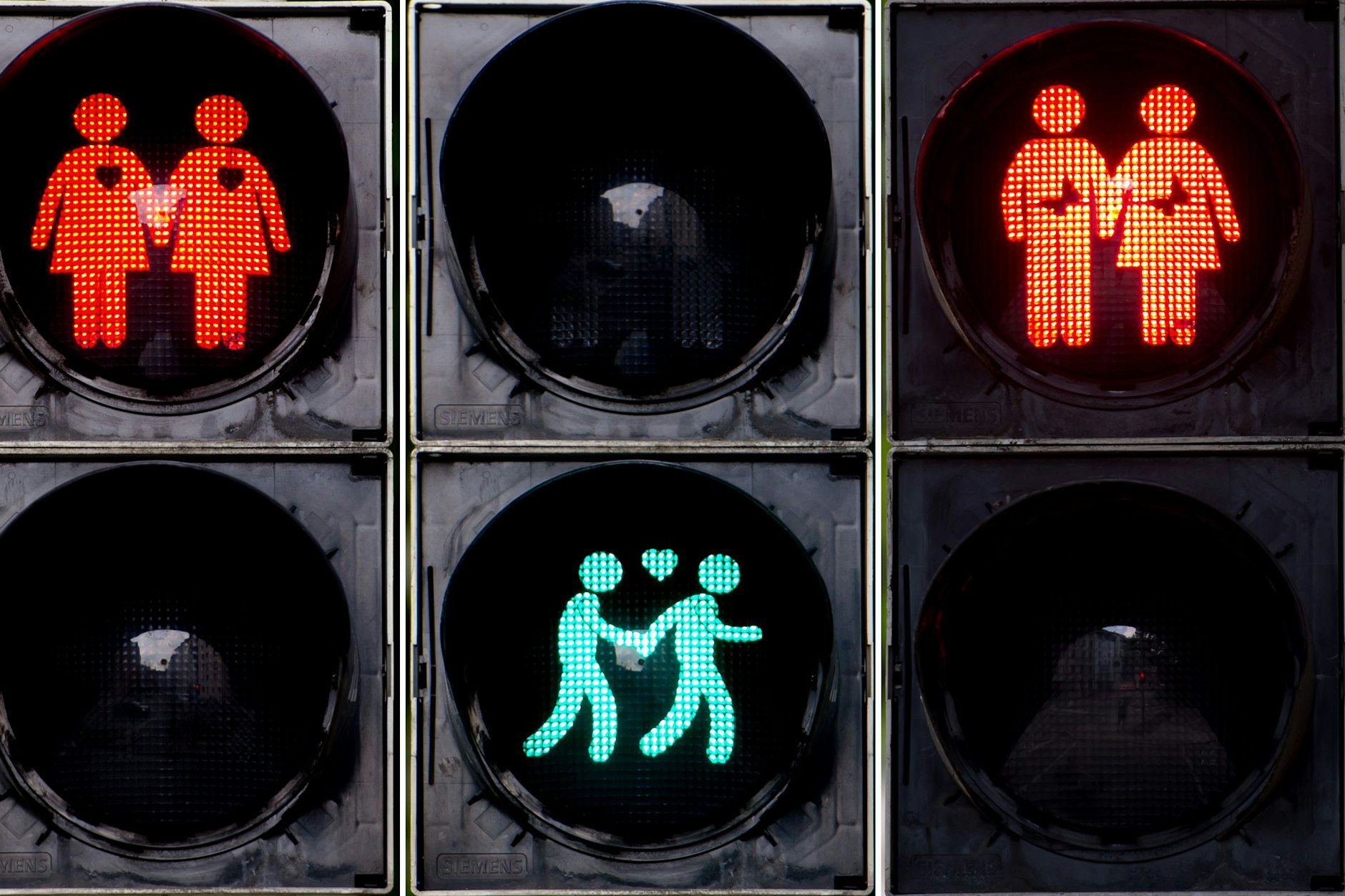 Liebe auf den ersten Blick: Ampelmenschen in München. In Berlin wird es sie nicht geben.