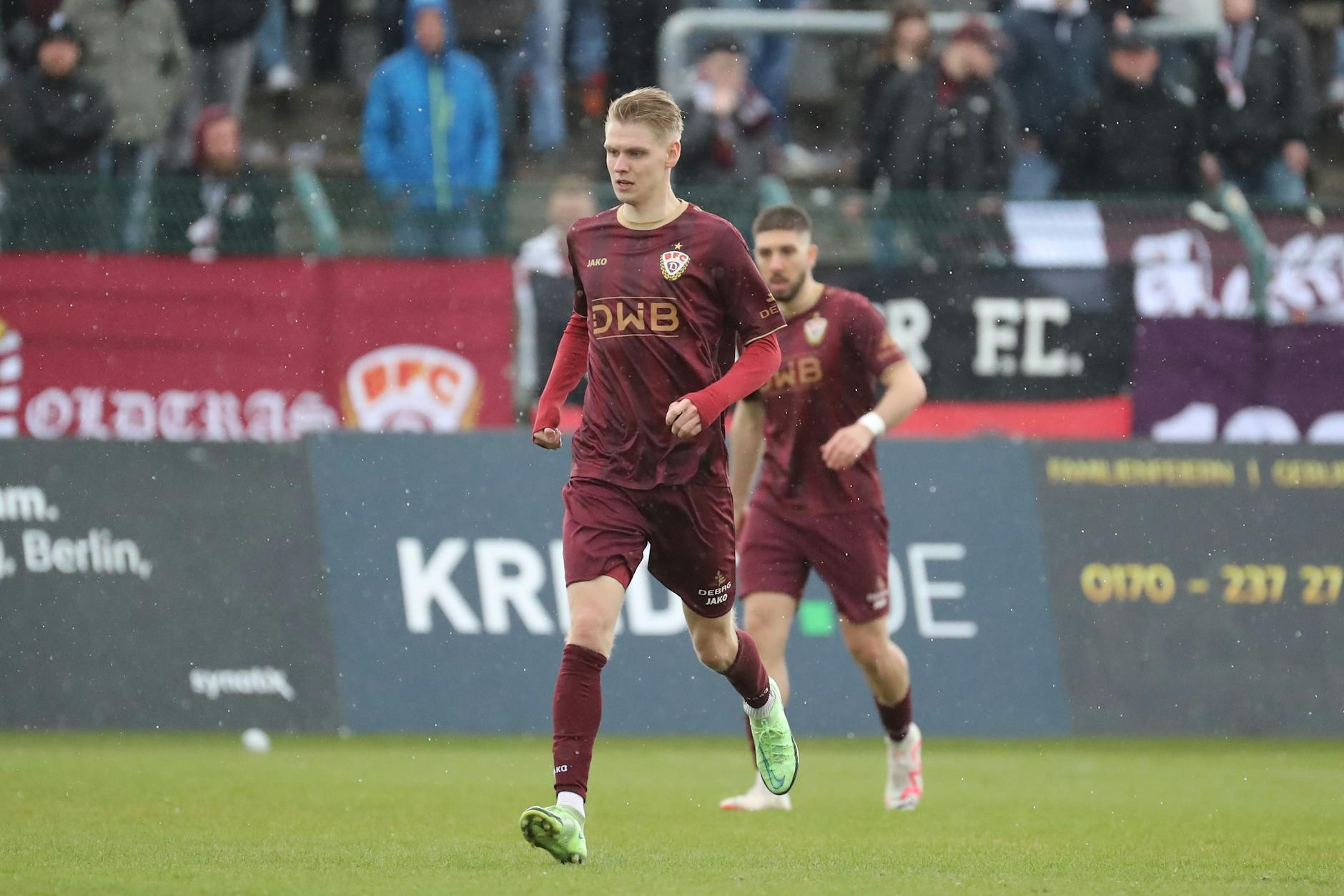 Der Mann des Tages beim BFC Dynamo: Joker Joey Breitfeld traf erst doppelt und bereitete das Siegtor durch Malina zum 3:2 gegen Altglienicke vor.