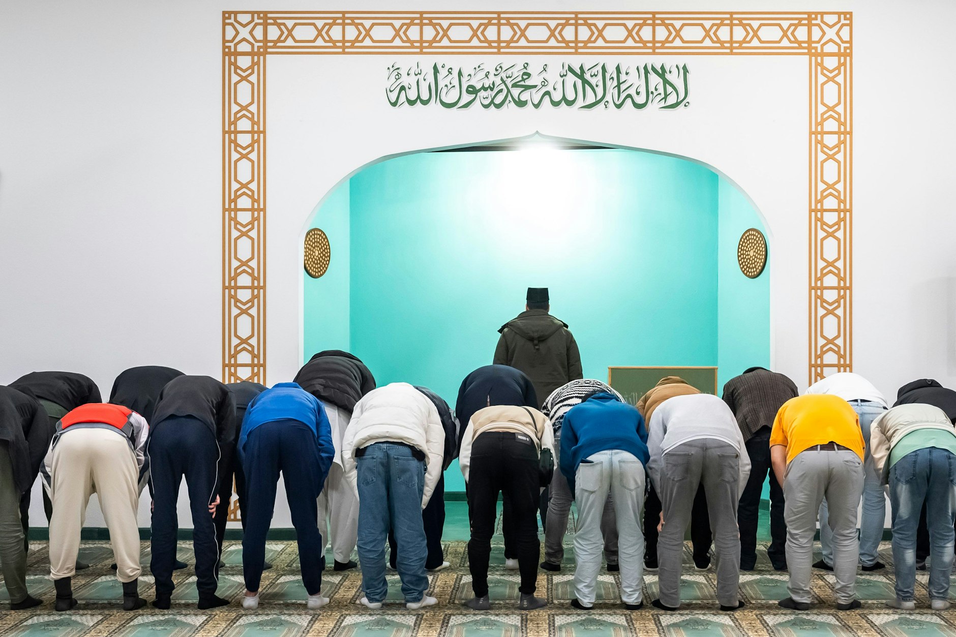 Freitagsgebet der Ahmadiyya-Gemeinschaft in der Khadija-Moschee in Heinersdorf.