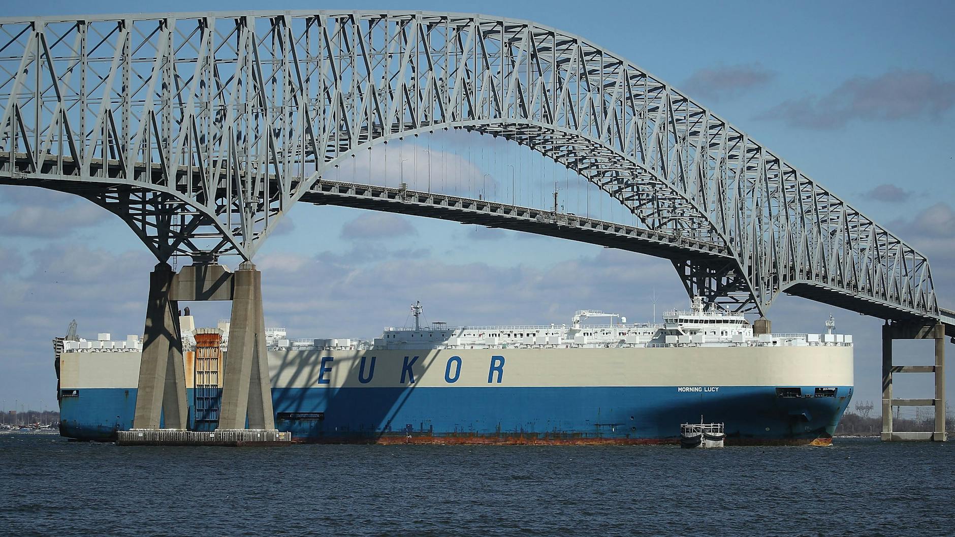 Die Francis-Scott-Key-Brücke überspannte den Hafen von Baltimore. In der Nacht zum Dienstag crashte ein Containerschiff in die Brücke und brachte sie zum Einsturz.