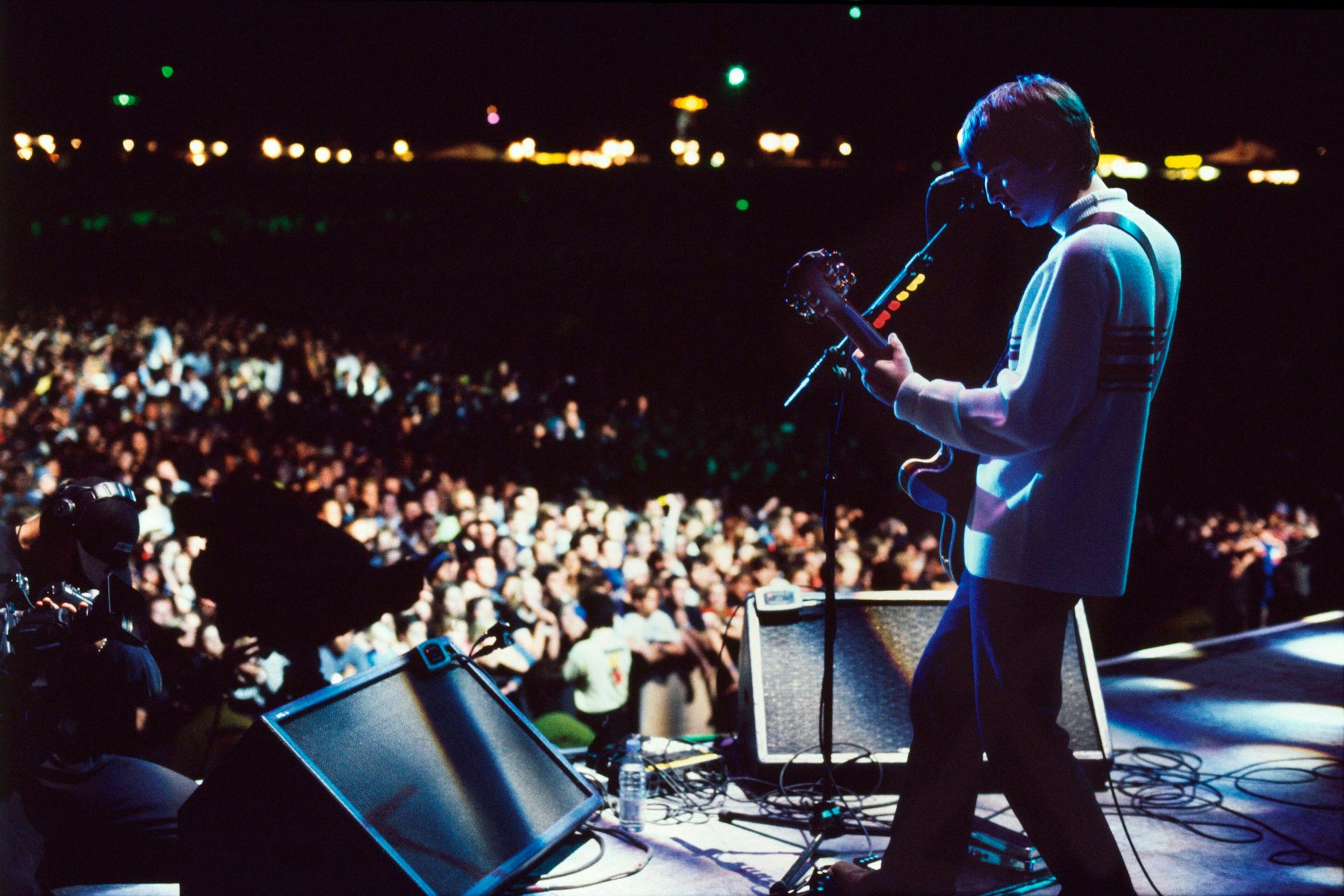 Der Master und sein Plan: Noel Gallagher und Oasis im August 1996 in Knebworth.