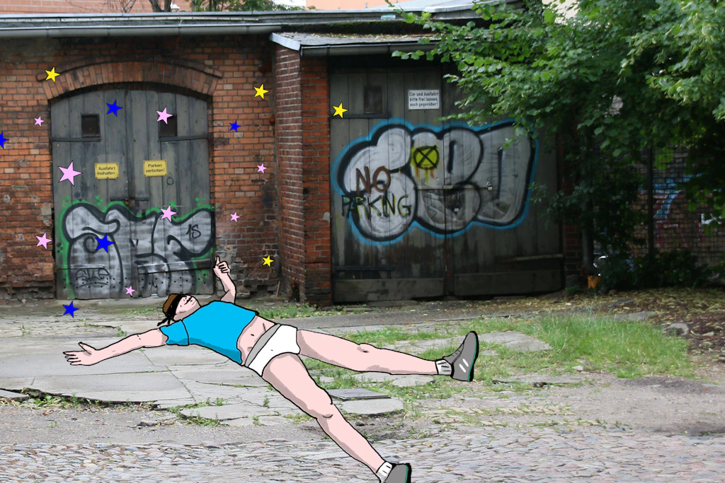 Hinterhof in Berlin-Kreuzberg: Sex mit Augenbinde