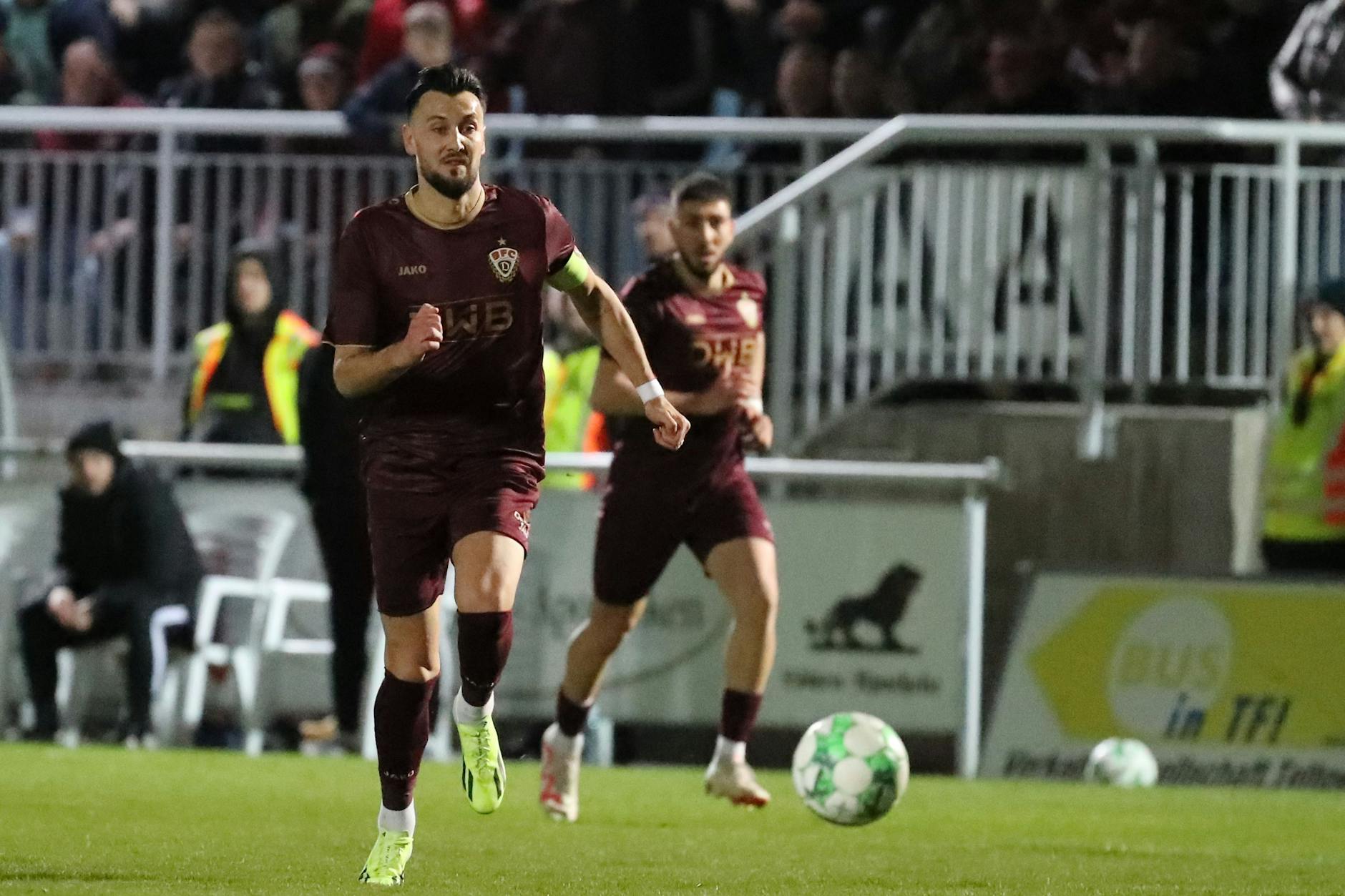 BFC-Stürmer Rufat Dadashov war der Pechvogel bei der 0:2-Niederlage in Luckenwalde. Er verschoss einen Elfer für Dynamo.