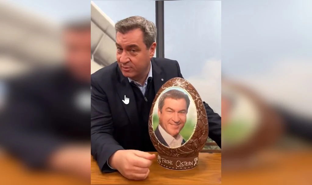 Oster-Überraschung von Markus Söder: Er verlost Ei mit seinem Gesicht