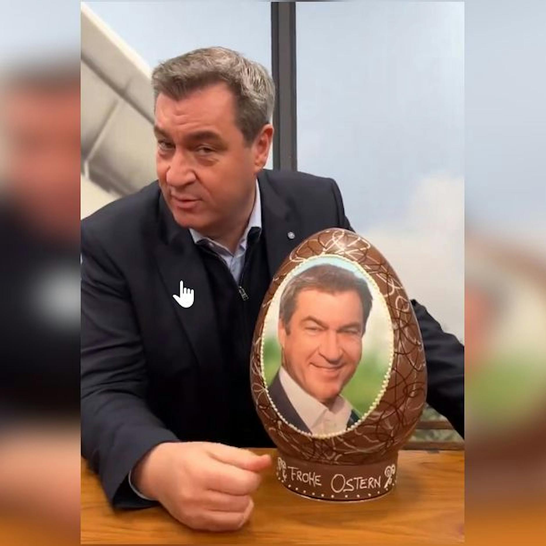 Oster-Überraschung von Markus Söder: Er verlost Ei mit seinem Gesicht