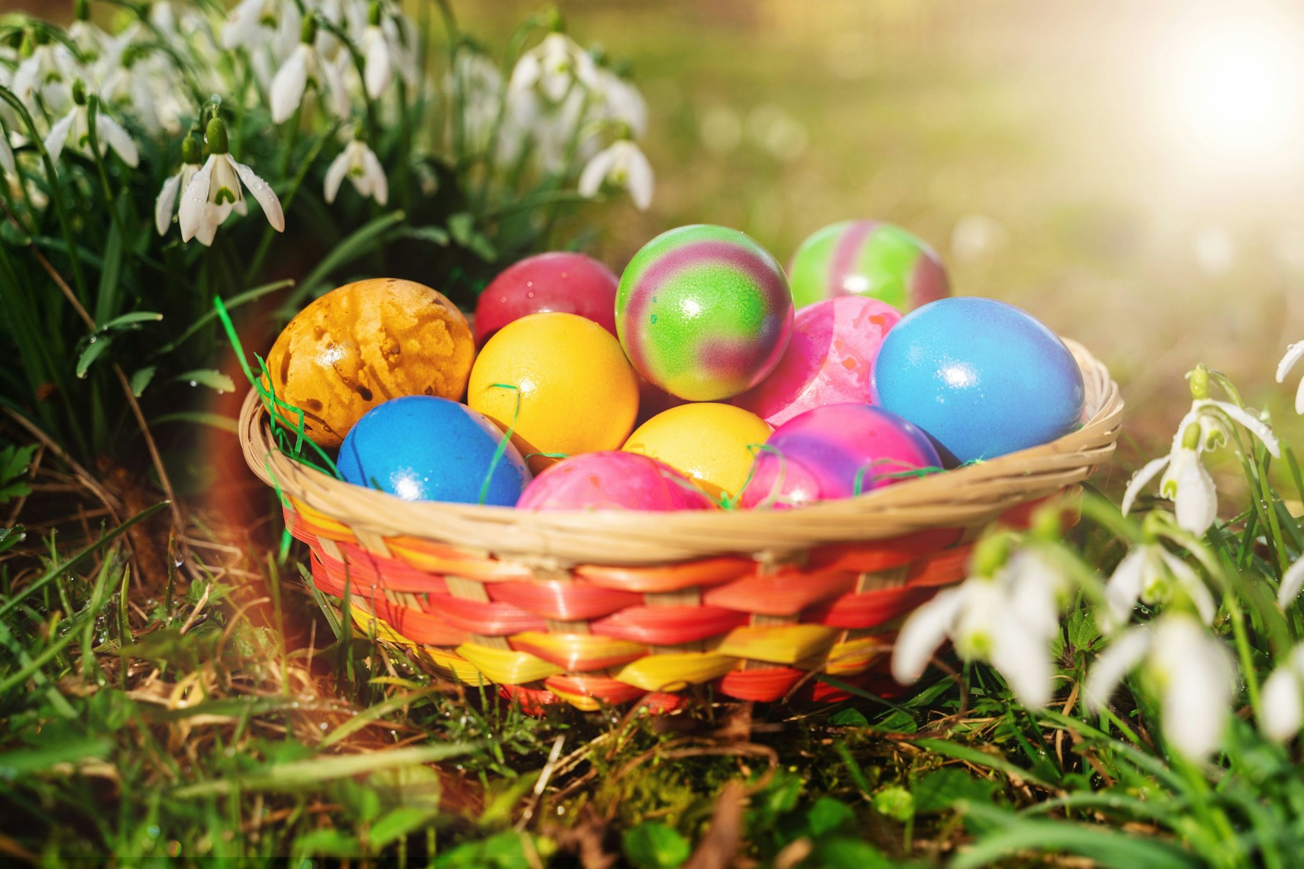 Sie sind der Star des Tages: Bunte Ostereier.