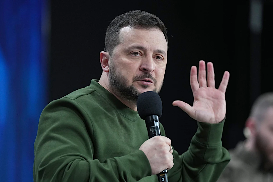ARCHIV - Für den Präsidenten Wolodymyr Selenskyj ist klar: «Die Ukraine wird auf jeden Fall siegen.»  
