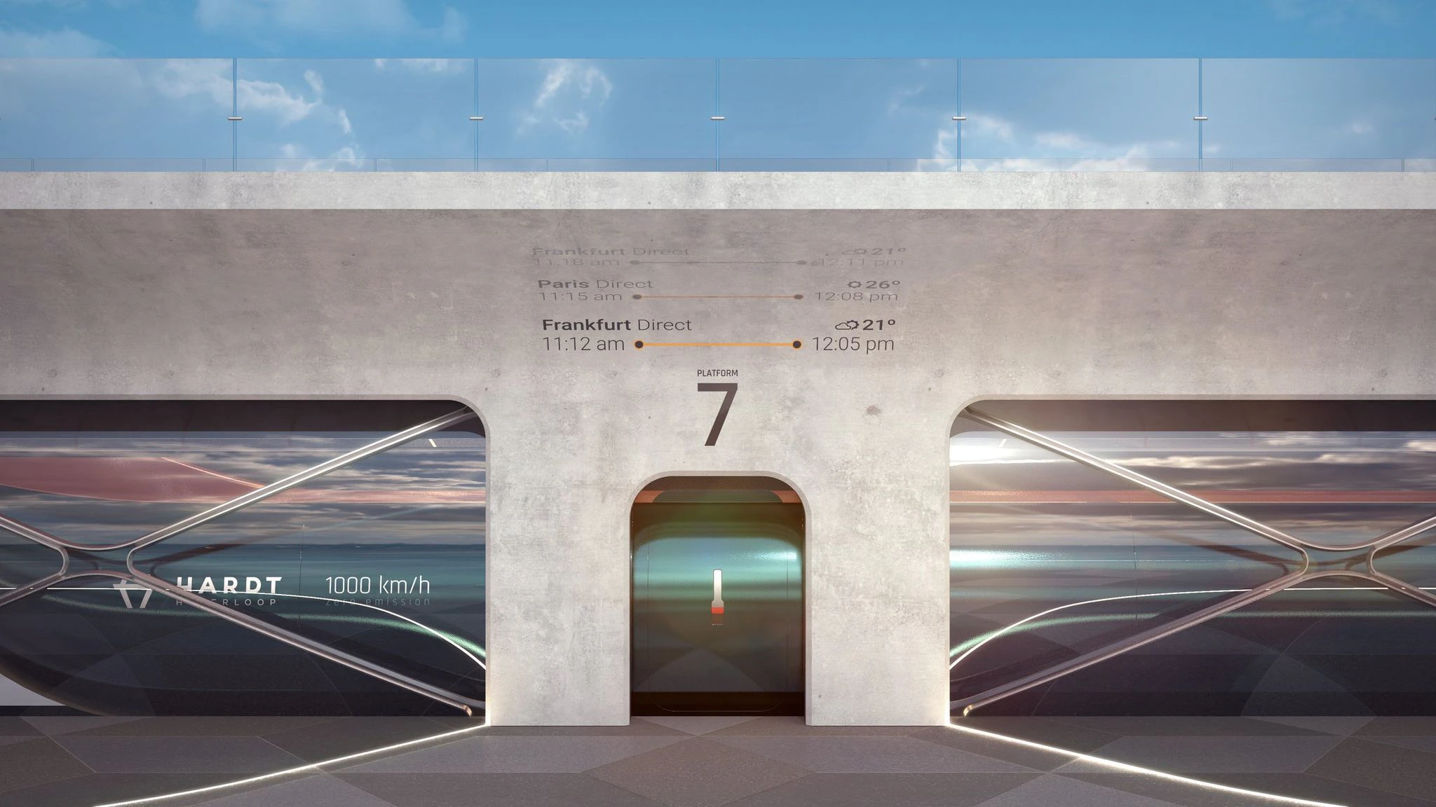 HANDOUT - 2030, so schätzen die Hyperloop-Macher, wird es die erste echte Strecke auch für Menschen geben.  
