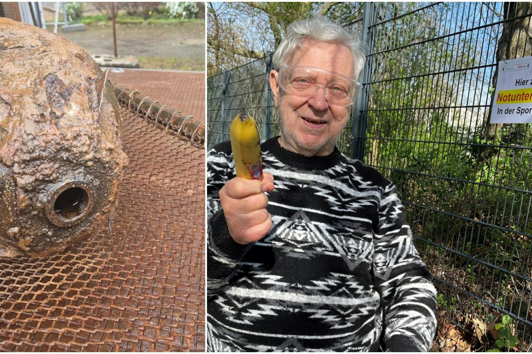 Bei Bauarbeiten wurde am Dienstagabend in Schmargendorf eine 100 Kilogramm schwere Weltkriegsbombe entdeckt. Am Donnerstag wurde die Bombe entschärft - aber erst mussten 6700 Menschen aus der Umgebung evakuiert werden. Unter anderem Anwohner Lothar Reineke (87). Er ist mit seiner Frau, dem Enkelkind und dem Cityshopper auf dem Weg zur Werner-Ruhemann-Sporthalle, wo sich Anwohner während der Entschärfung aufhalten können.