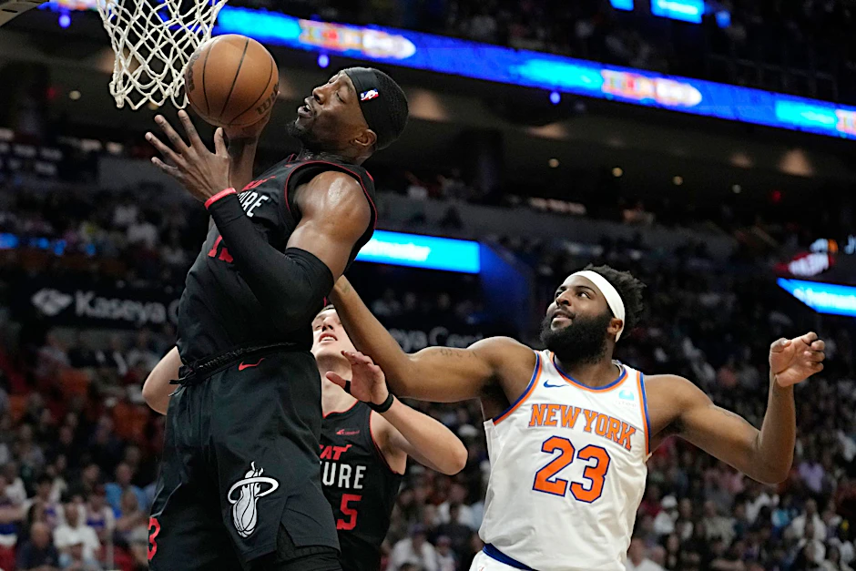 Die New York Knicks unterlagen Miami Heat mit 99:109.  