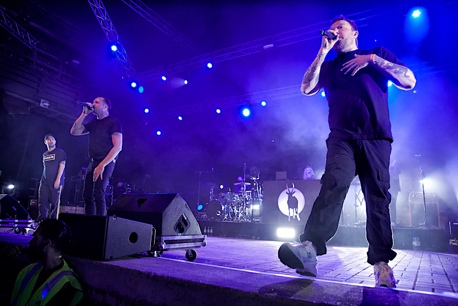 Koljah, Panik Panzer und Danger Dan (v.l.n.r.) sind zusammen die Antilopen Gang.