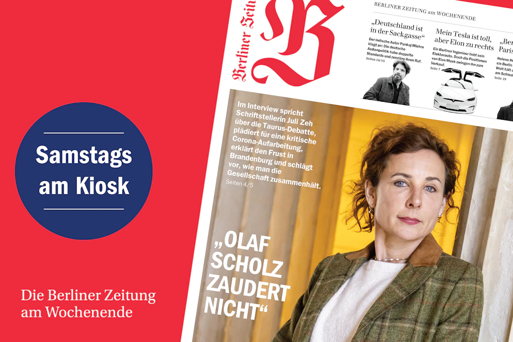 Berliner Zeitung'un hafta sonu sayısı bugün büfede: Juli Zeh ile