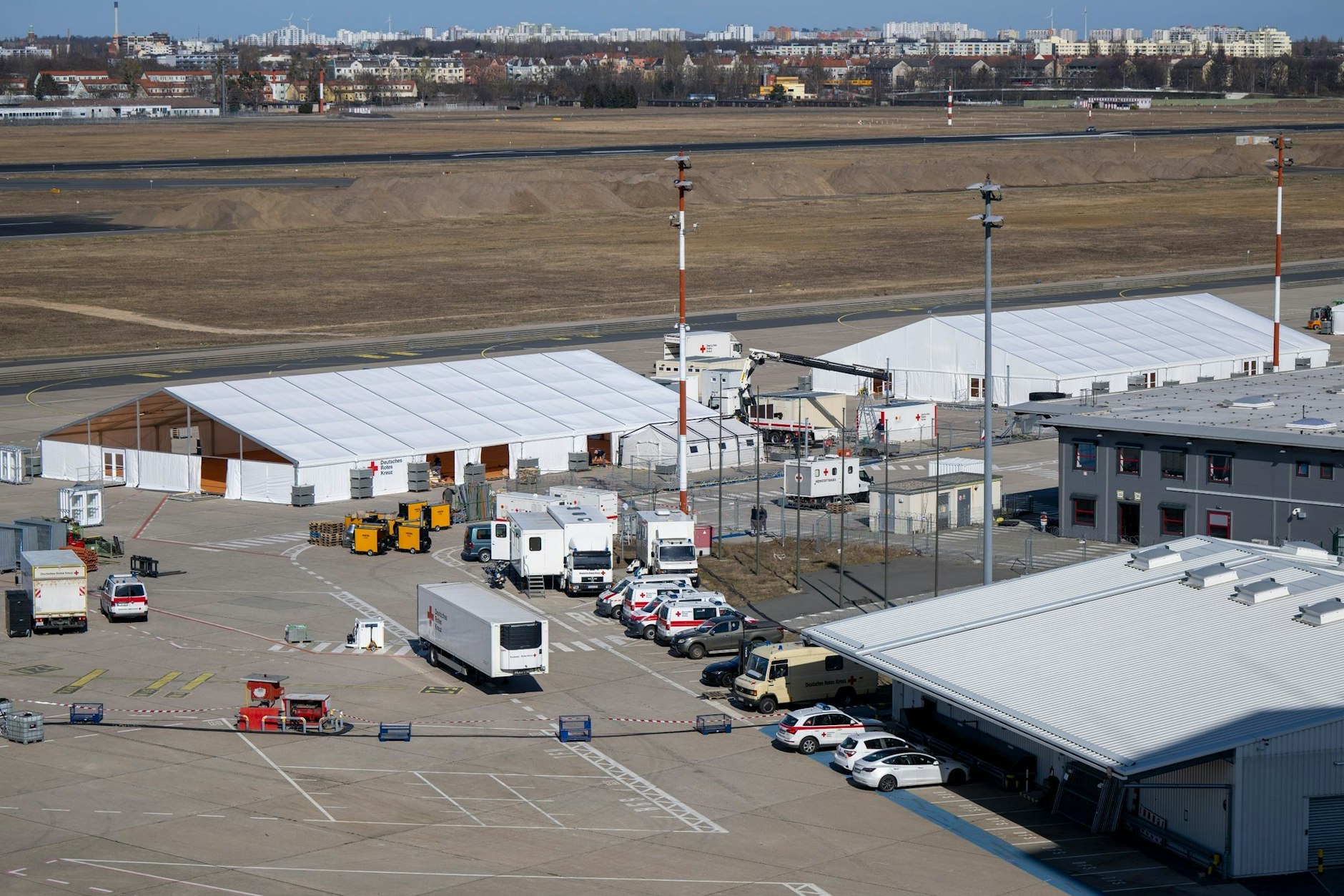 Im Ankunftszentrum Tegel wird eine Impfaktion gegen Masern durchgeführt.