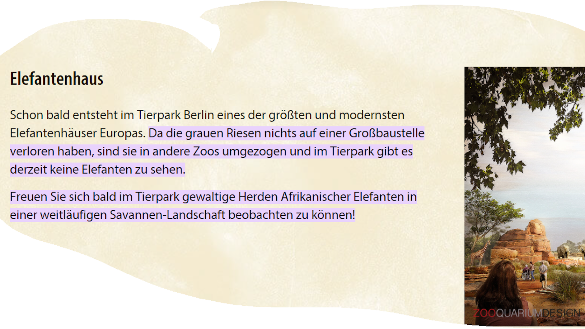 Der Berliner Tierpark in Friedrichsfelde baut eine neue Anlage für Dickhäuter.