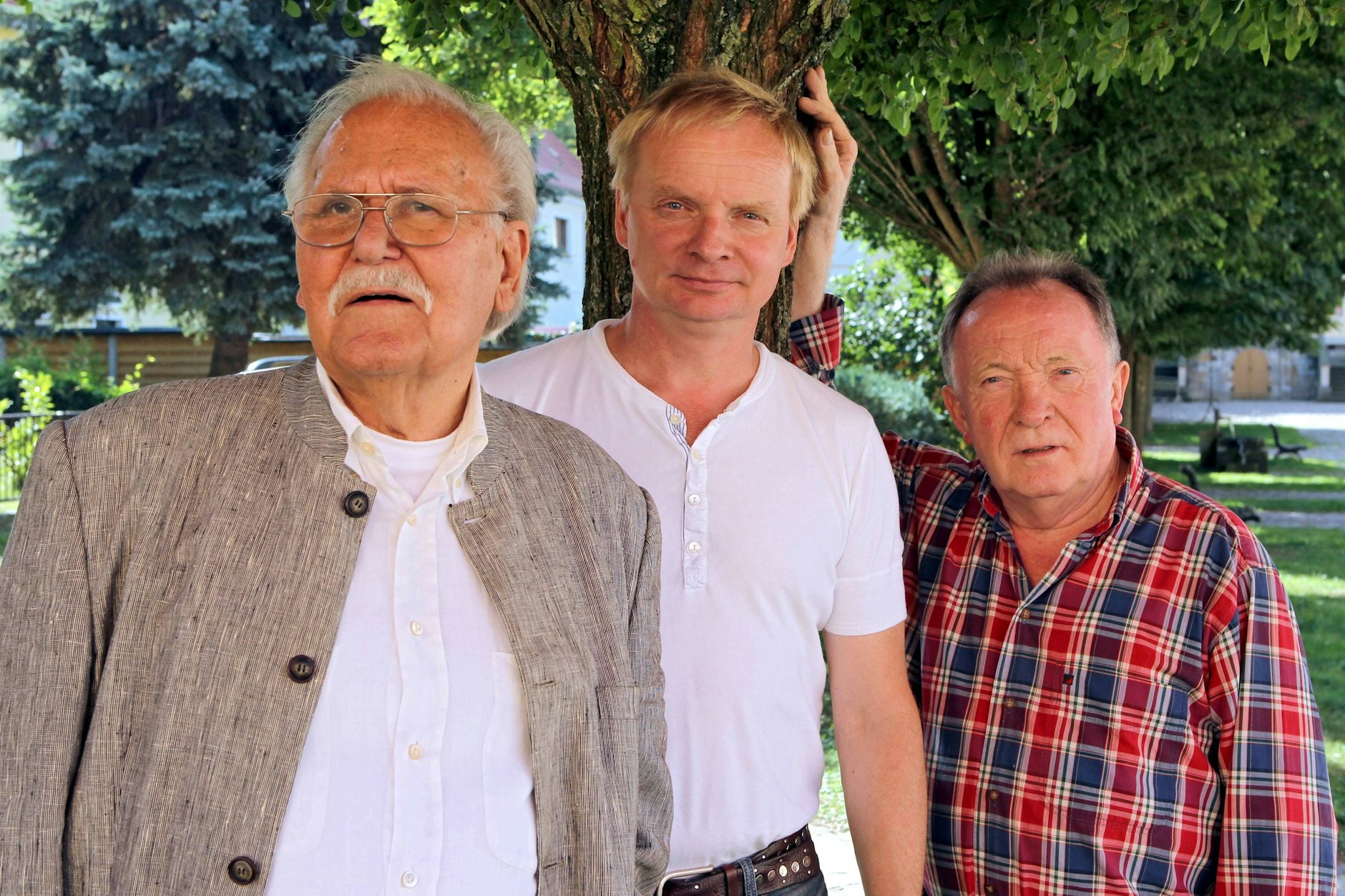 Sodann mit dem Kollegen Walter Niklaus und dem Kabarettisten Uwe Steimle