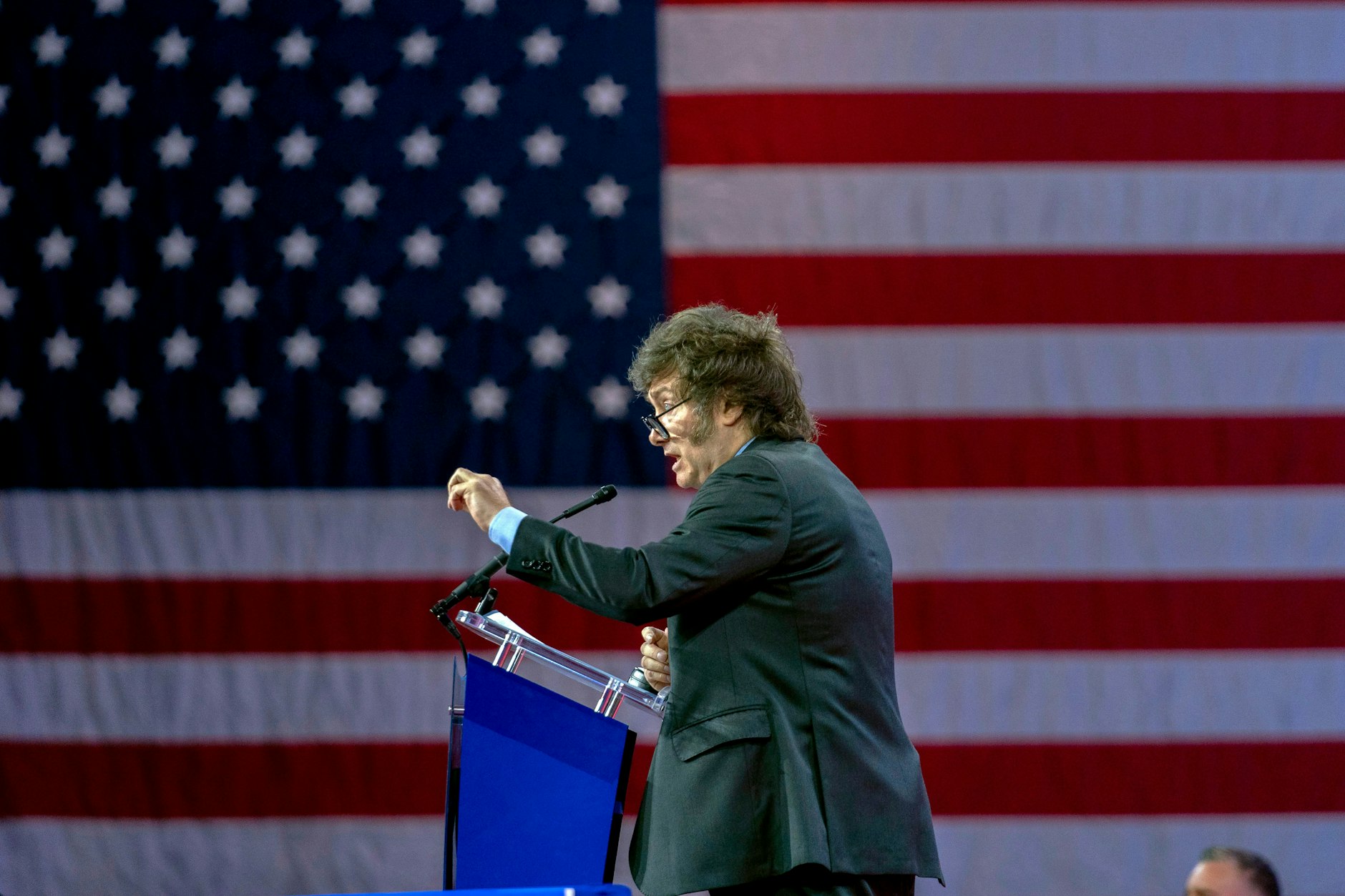 Argentiniens Präsident Javier Milei als Gastredner auf dem konservativen CPAC-Kongress in den USA.