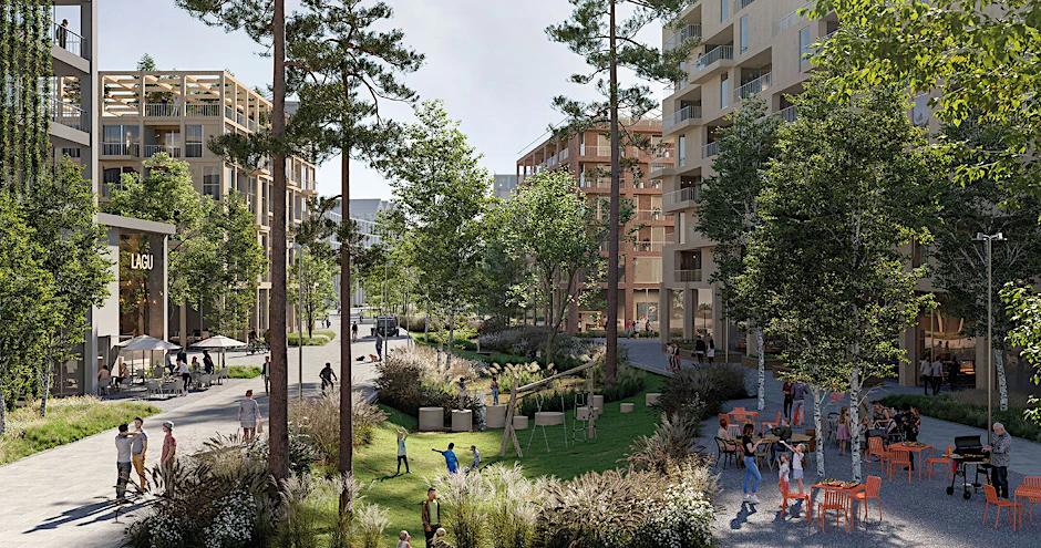 So könnte das neue Quartier Stadteingang West in Zukunft aussehen.