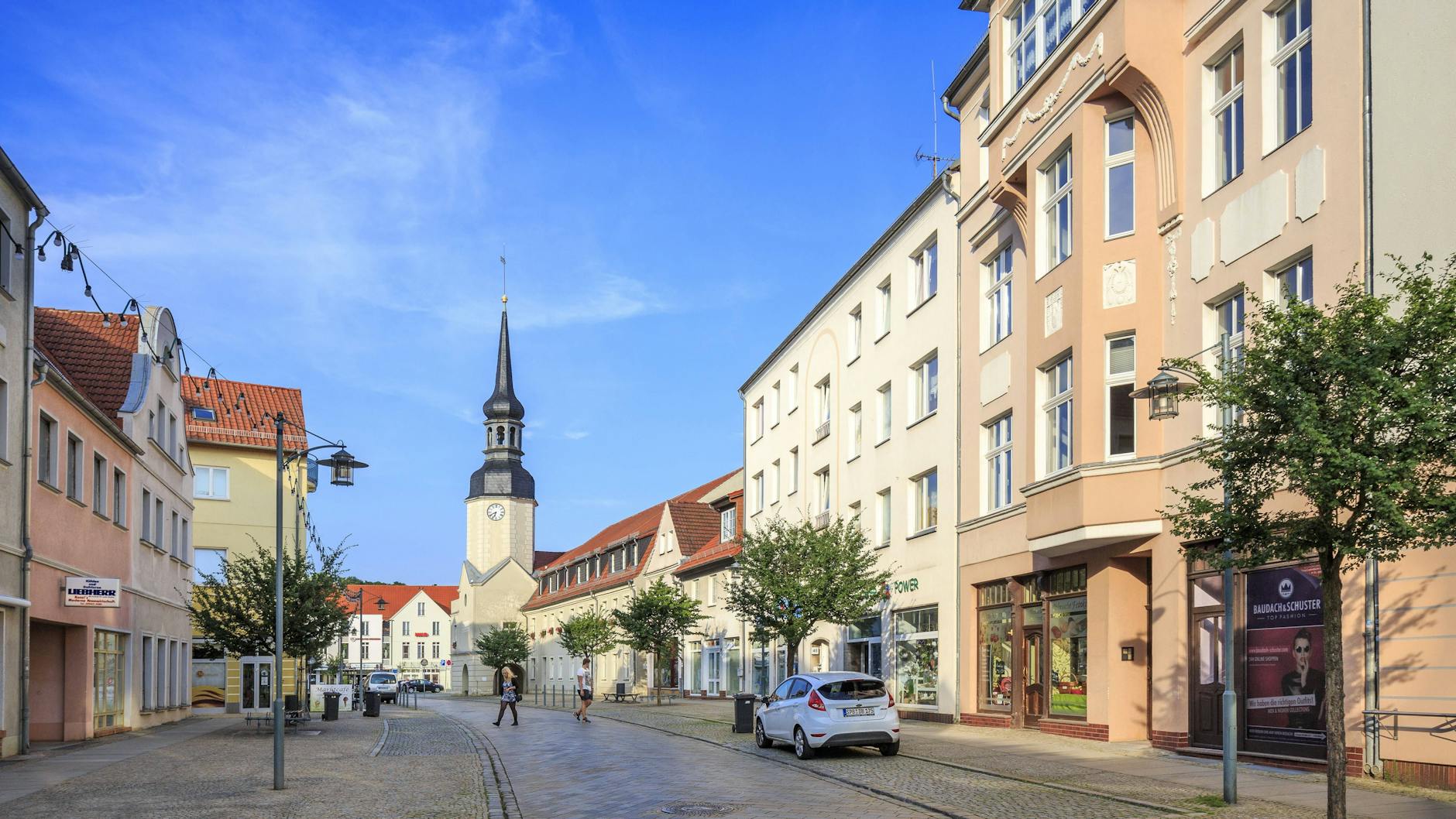 Leere Straßen in Spremberg (Spree-Neiße-Kreis): In diesem Landkreis wird es spürbar weniger Einwohner geben, die Zahl der potenziell Erwerbstätigen wird hier sogar um ein Drittel sinken.