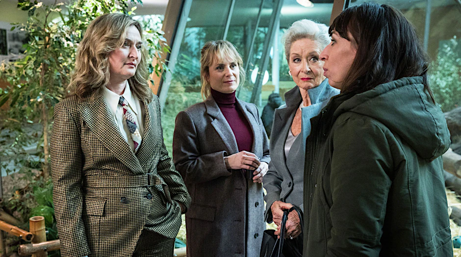 Im „Tatort“: Rachel Braunschweig, Anna Pieri Zuercher, Heidi Maria Glössner und Carol Schuler
