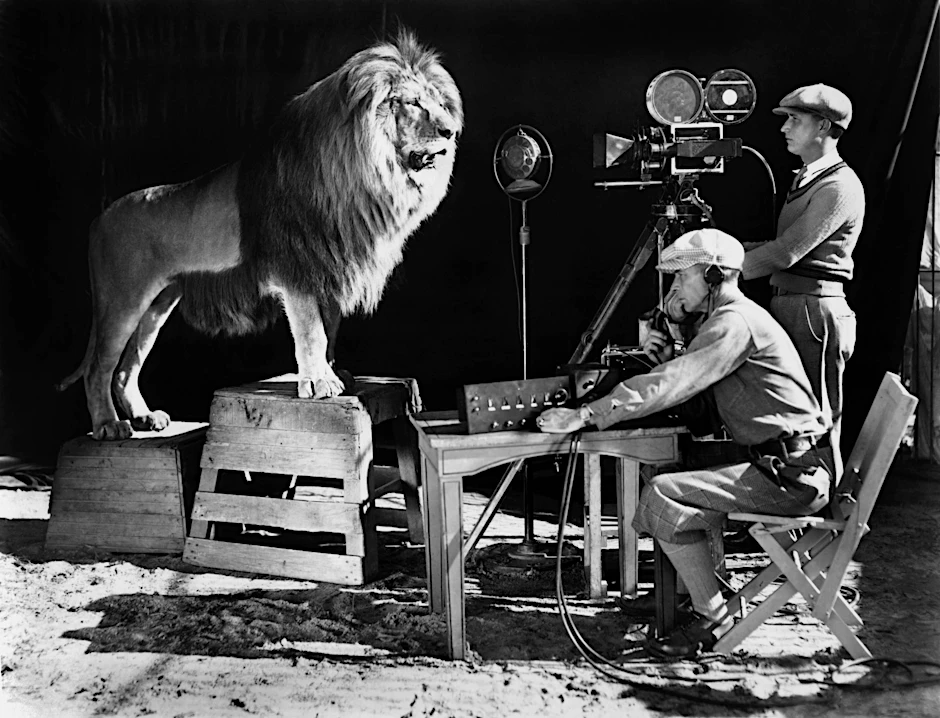 Bitte brüllen Sie jetzt! Die Aufnahme des MGM-Löwen aus dem Jahr 1925.