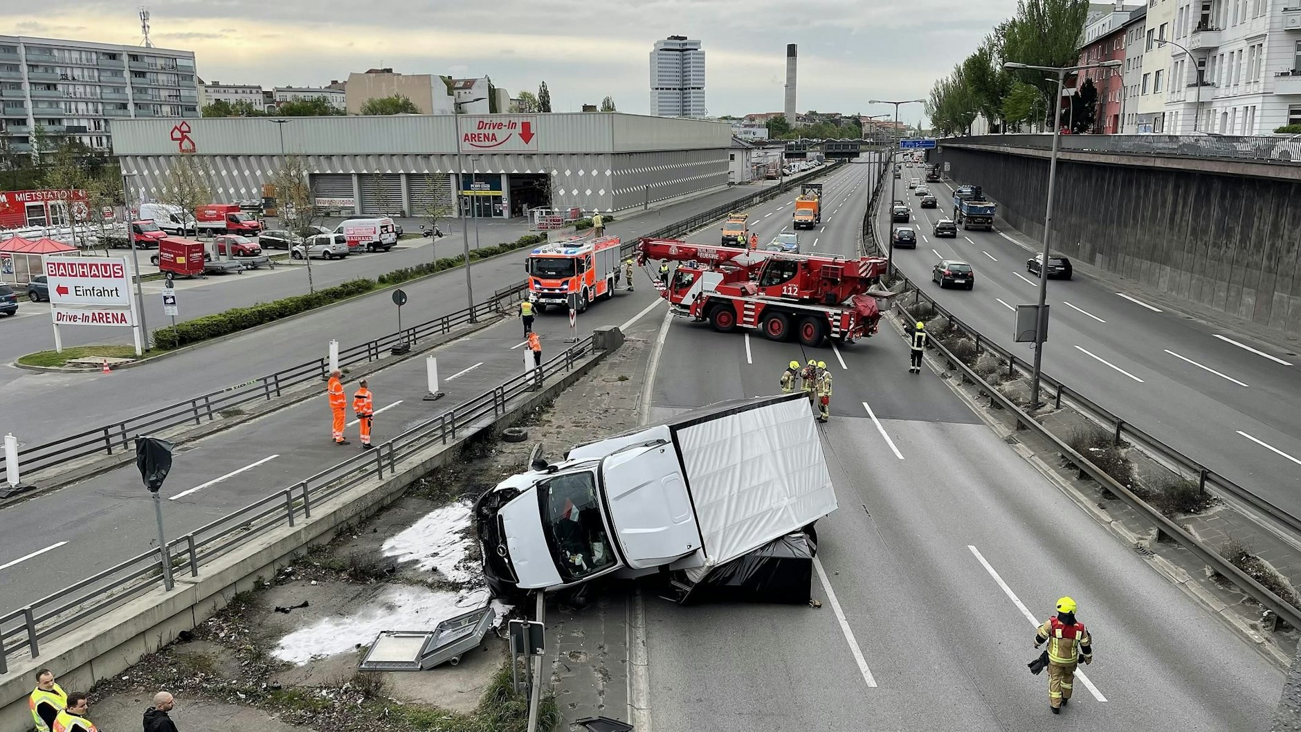 Der Unfall auf der A 100.