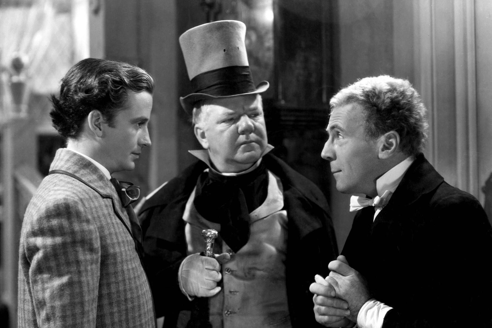Frank Lawton, W.C. Fields und Roland Young 1935 in der Charles-Dickens-Verfilmung von „David Copperfield“.&nbsp;