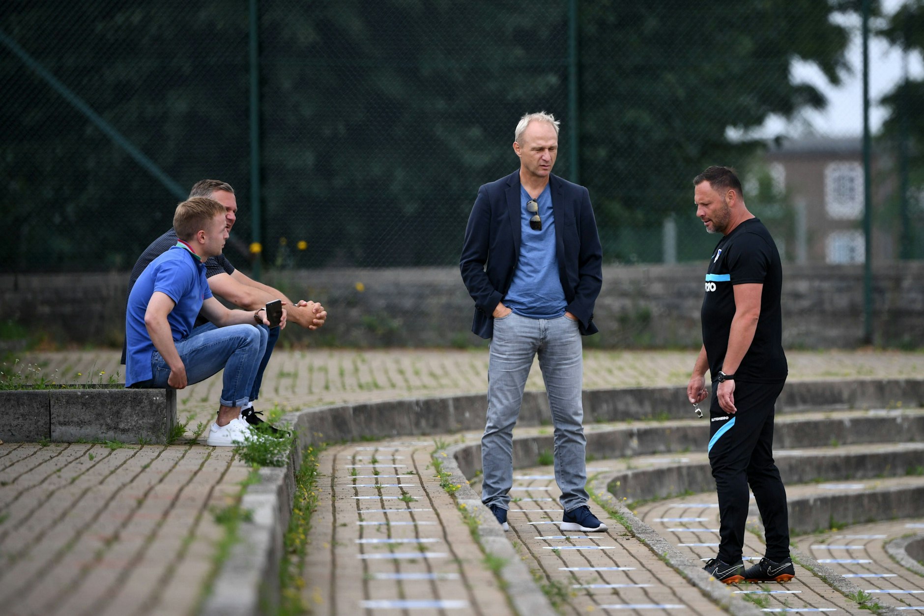 Axel Kruse (M.) und Pal Dardai (r.) spielten und arbeiteten beide für Hertha BSC.