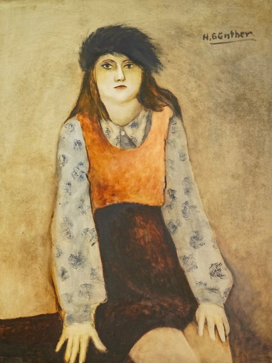 Herta Günther: „Junge Frau“, 1970–1975, Öl auf Hartfaser