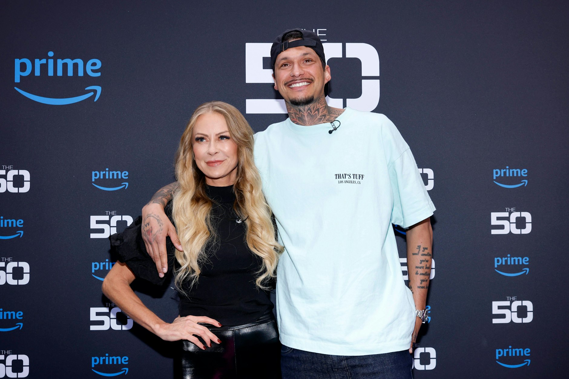 Jenny Elvers und Yasin Mohamed beim Wiedersehen von „The 50“.