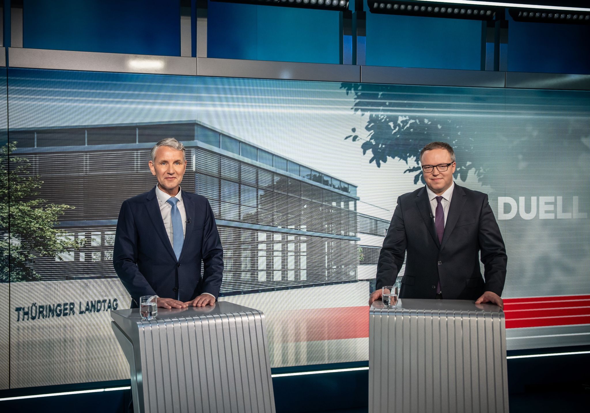 Image - Heftiger Schlagabtausch im Studio: Voigt gegen Höcke im TV-Duell