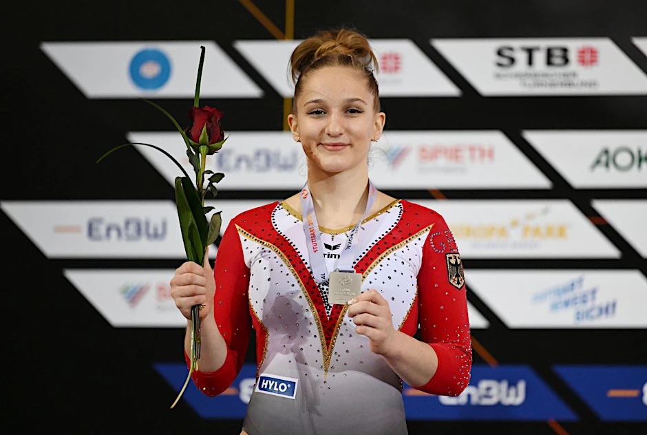 ARCHIV - Turnerin Karina Schönmaier hat die erste EM-Qualifikation gewonnen.  
