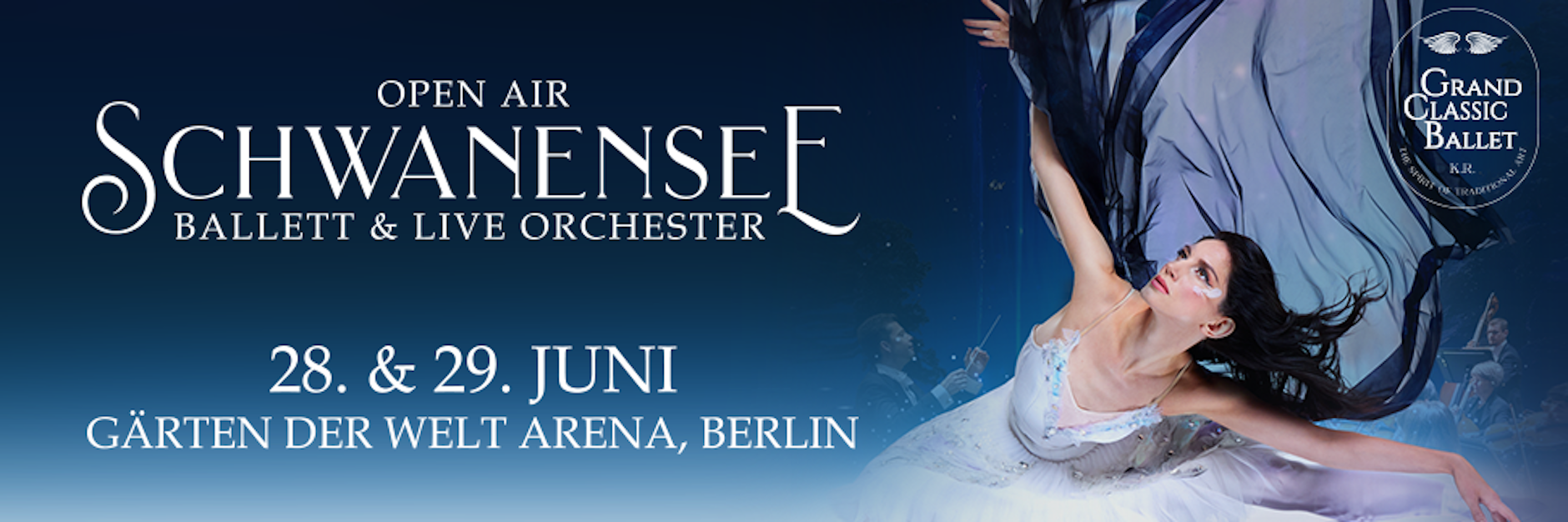 Ein märchenhafter Juniabend mit den Schwäne vom Grand Classic Ballet. Was gibt es Romantischeres? Unbedingt hingehen!