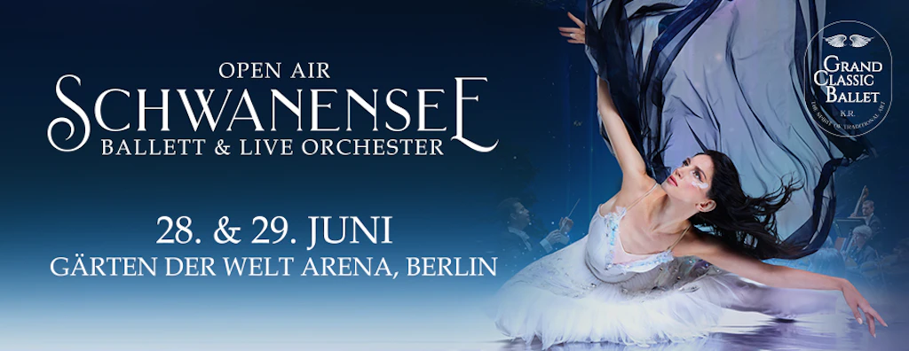 Ballett „Schwanensee“ im Juni 2024 in den Gärten der Welt. Tickets hier!