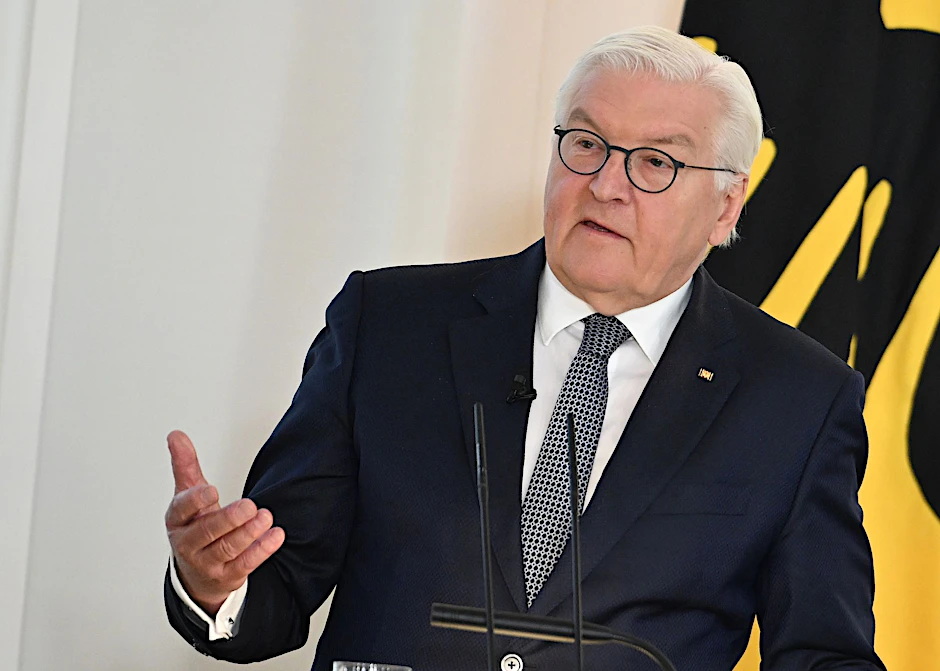 Bundespräsident Frank-Walter Steinmeier traf sich in Berlin mit rund 80 ehrenamtlichen Bürgermeistern und Bürgermeisterinnen.  