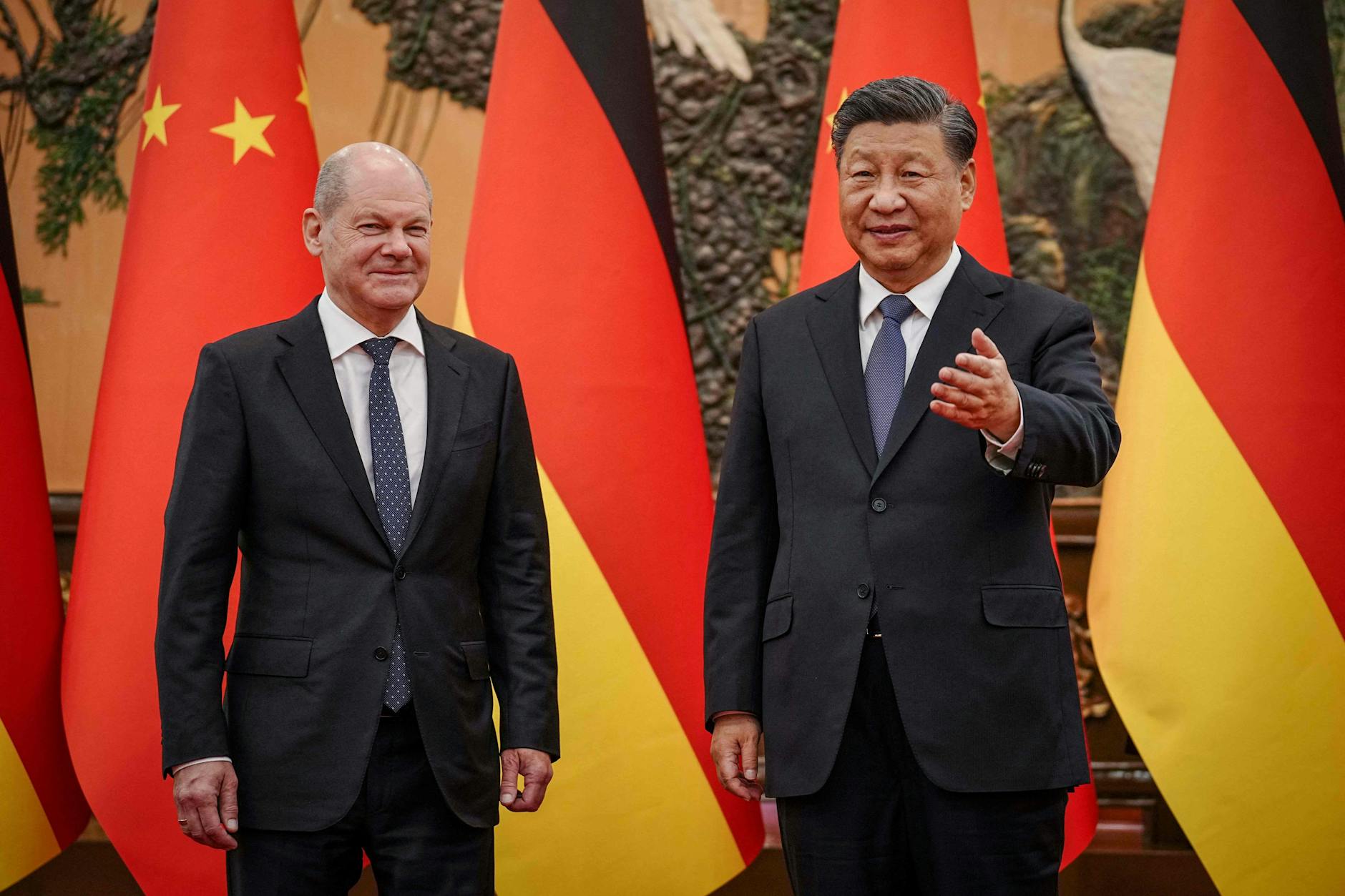 Bundeskanzler Olaf Scholz und Chinas Präsident Xi Jinping bei ihrem letzten Treffen im November 2022 in Peking