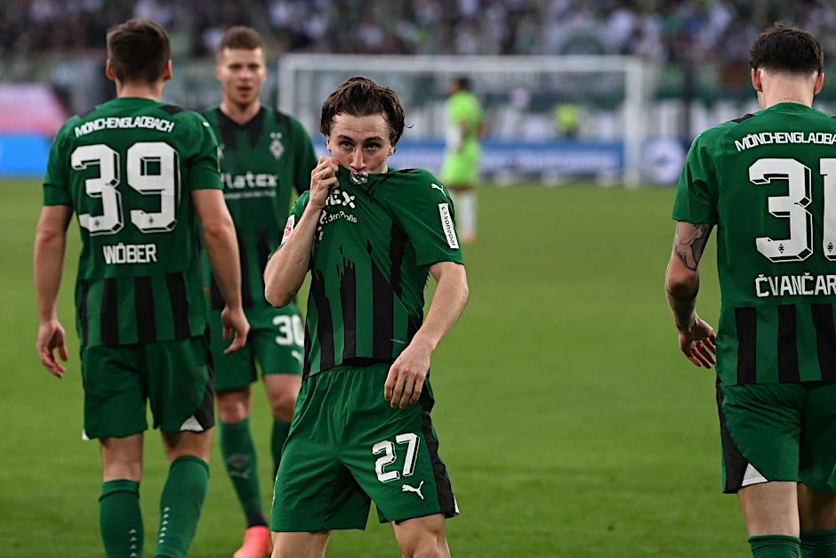 Traf zum Gladbacher 3:1 in Wolfsburg: Rocco Reitz.  