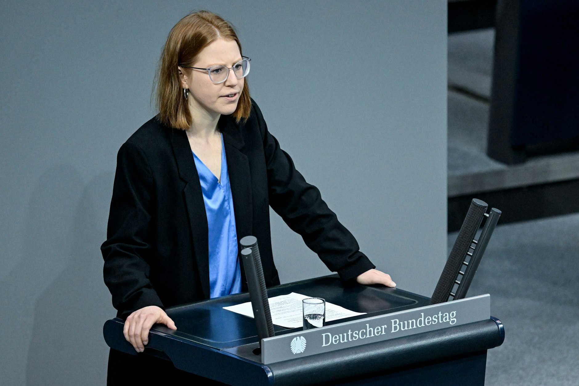 Gegen „Woke-Kultur“ und Gendern, für Vorbehalte bei der Selbstbestimmung:&nbsp;die FDP-Abgeordnete Katrin Helling-Plahr während der Debatte am Freitag im Bundestag.
