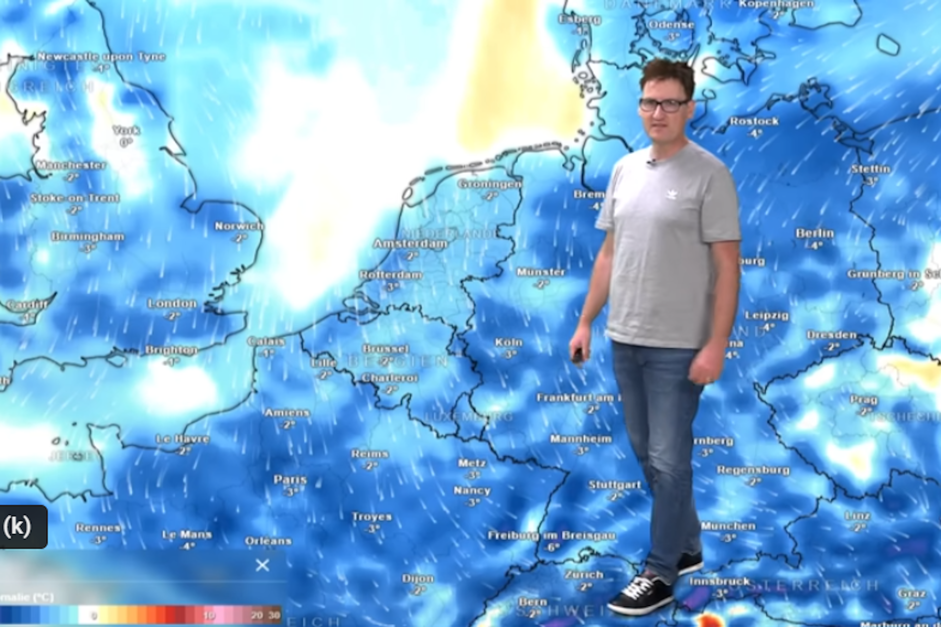 Die Wetter-Talfahrt in dieser Woche: Temperaturen bis zu -4 Grad unter dem normalen Durchschnitt für Mitte April.